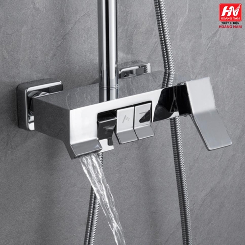 [ CHÍNH HÃNG ] Sen Cây Tắm Đứng Phím Đàn Inox SUS 304 Vòi Sen Cây Vuông Nóng Lạnh