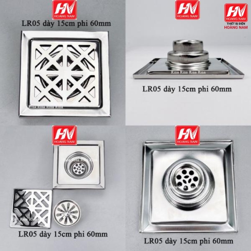 [CHÍNH HÃNG] thoát sàn chống hôi inox mỏng  mỏng 201 1T2, 1T5, 2T ( 12x12cm, 15x15,cm) Phễu thoát nước sàn nhà tắm