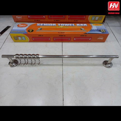 [CHÍNH HÃNG] Thanh treo khăn nhà tắm đơn có móc cao cấp inox 201