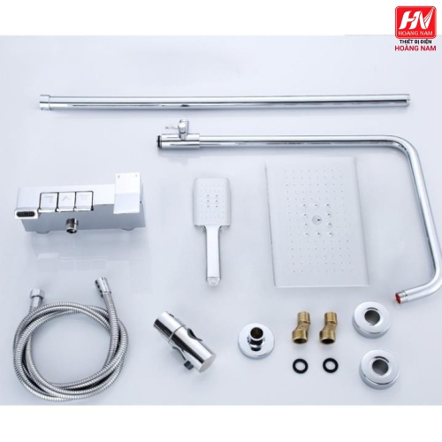 [ CHÍNH HÃNG ] Sen Cây Tắm Đứng Phím Đàn Inox SUS 304 Vòi Sen Cây Vuông Nóng Lạnh 3 Chế Độ Xả Nước Chống Bám Cặn Canxi