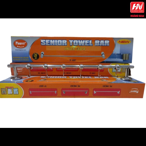 [CHÍNH HÃNG] Thanh treo khăn nhà tắm đơn có móc cao cấp inox 201