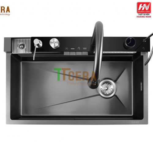 [CHÍNH HÃNG] Chậu Rửa Chén INOX 304 phím đàn nhiều chế độ thông minh hiện địa Tăng thớt và 2 khay để rau củ 800 x 460 x 230mm.