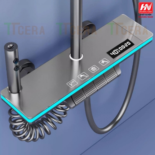 [CHÍNH HÃNG] Sen cây tắm đứng phím đàn hiển thị nhiệt độ [Hàng loại 1 Mạ Tĩnh Điện - Đồng Thau ] Có led xanh và nhiều chế độ nước
