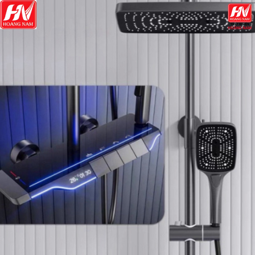 [CHÍNH HÃNG] Vòi Sen Cây Tắm Đứng Phím Đàn, Củ Sen Lõi Đồng Thau 2,8 Kg Mạ Titan