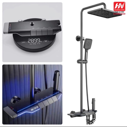 [CHÍNH HÃNG] Vòi Sen Cây Tắm Đứng Phím Đàn, Củ Sen Lõi Đồng Thau 2,8 Kg Mạ Titan
