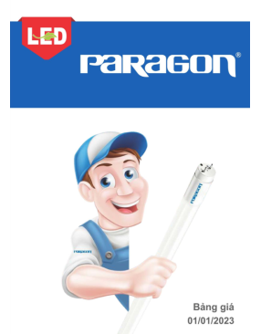 Bảng giá đèn led PARAGON 2025 ( Bảng đầy đủ+ mới nhất)