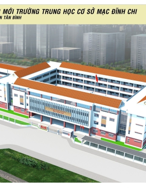 CÔNG TRÌNH TRƯỜNG TRUNG HỌC CƠ SỞ MẠC ĐĨNH CHI-CỤM 3 TRƯỜNG CÔNG LÂP TIÊU CHUẨN QUỐC GIA PHƯỜNG 6, TÂN BÌNH