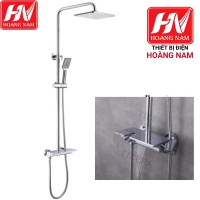 [ CHÍNH HÃNG ] Sen Cây Phím Đàn Mạ Crome Inox SUS 304 Mờ Vòi Sen Cây Vuông Nóng Lạnh 3 Chế Độ Xả Nước Chống Han Gỉ Chống Bám Cặn Canxi