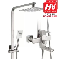 [ CHÍNH HÃNG ] Sen Cây Tắm Đứng Inox SUS 304 Mờ Vòi Sen Cây Vuông Nóng Lạnh 3 Chế Độ Xả Nước Chống Han Gỉ Chống Bám Cặn Canxi