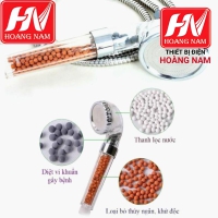 [CHÍNH HÃNG] Vòi tắm hoa sen tăng áp có hạt lọc nano chính hãng - Bàn Chải voinuoc xoay