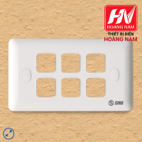 Mặt 6 công tắc S186/X Sino