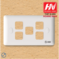 Mặt 5 công tắc S185/X Sino