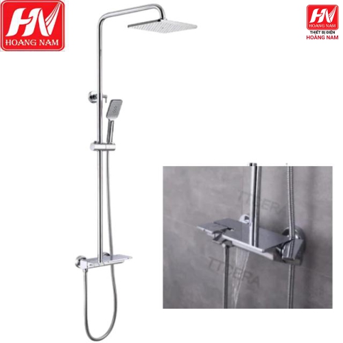 [ CHÍNH HÃNG ] Sen Cây Phím Đàn Mạ Crome Inox SUS 304 Mờ Vòi Sen Cây Vuông Nóng Lạnh 3 Chế Độ Xả Nước Chống Han Gỉ Chống Bám Cặn Canxi