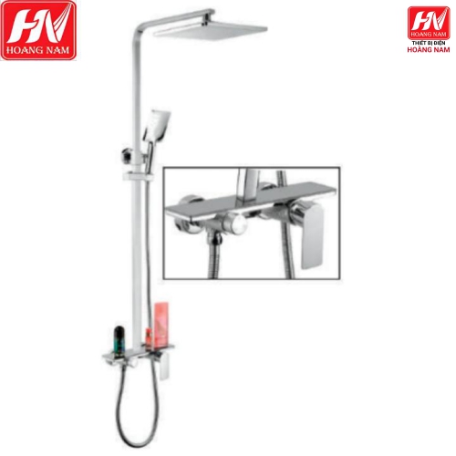 [ CHÍNH HÃNG ] FORSEE sen cây nóng tắm đứng Inox SUS 304 Mờ Vòi Sen Cây Vuông Nóng Lạnh 3 Chế Độ Xả Nước Chống Han Gỉ Chống Bám Cặn Canxi