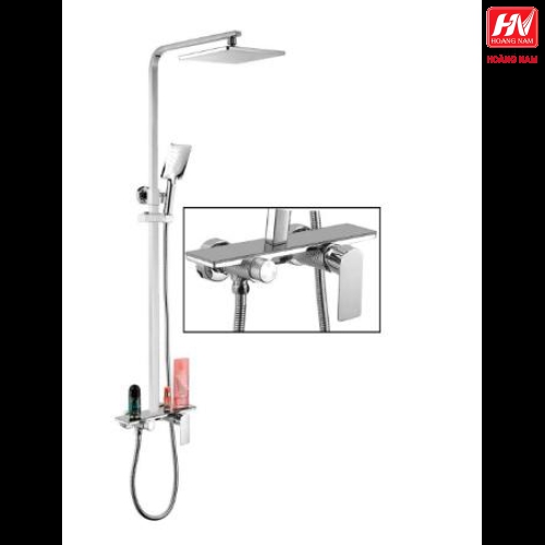[ CHÍNH HÃNG ] FORSEE sen cây nóng tắm đứng Inox SUS 304 Mờ Vòi Sen Cây Vuông Nóng Lạnh 3 Chế Độ Xả Nước Chống Han Gỉ Chống Bám Cặn Canxi