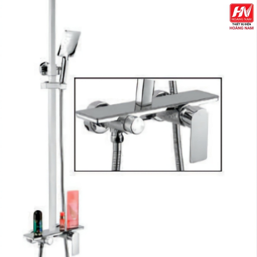 [ CHÍNH HÃNG ] FORSEE sen cây nóng tắm đứng Inox SUS 304 Mờ Vòi Sen Cây Vuông Nóng Lạnh 3 Chế Độ Xả Nước Chống Han Gỉ Chống Bám Cặn Canxi