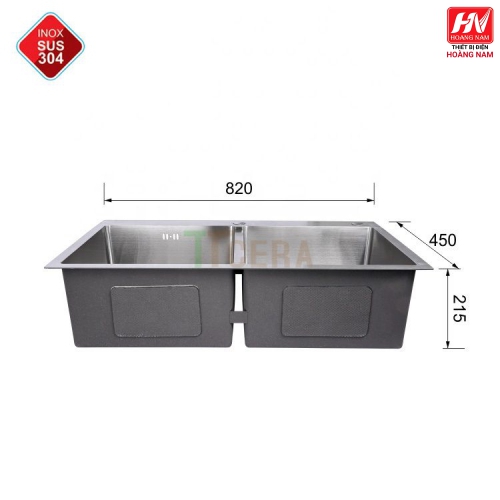 [CHÍNH HÃNG] Chậu Rửa Chén INOX 304 dồng thau nguyên khối 820/900/1000mm Tặng rỗ rữa rau củ