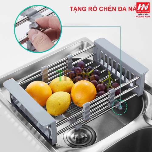[CHÍNH HÃNG] Chậu Rửa Chén INOX 304 dồng thau nguyên khối 820/900/1000mm Tặng rỗ rữa rau củ